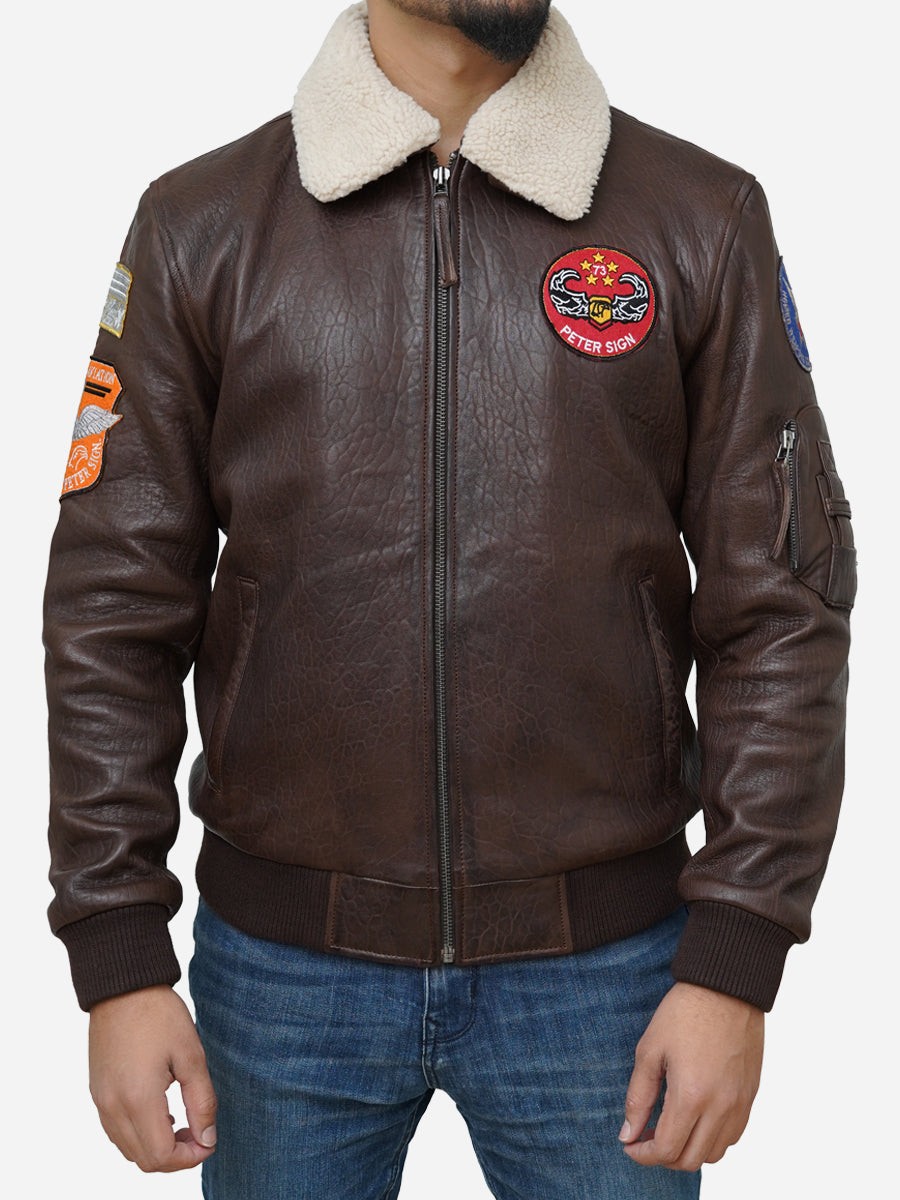 leather flight jacket mens