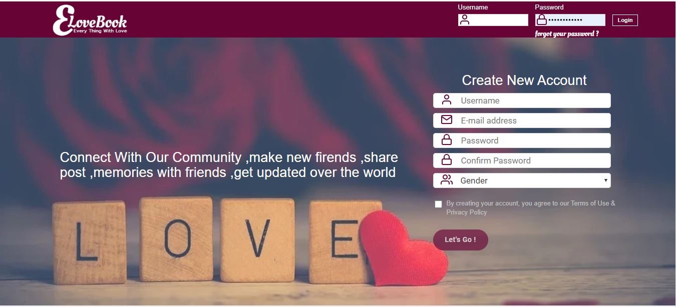 Elovebook Social Network