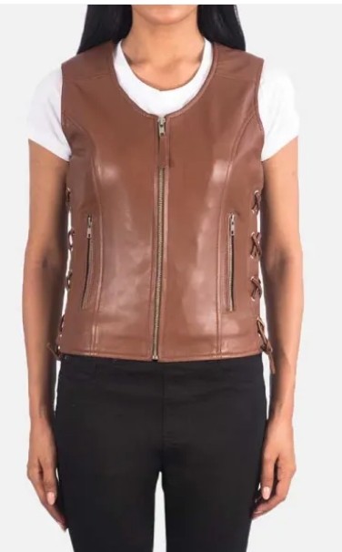 women leather vests