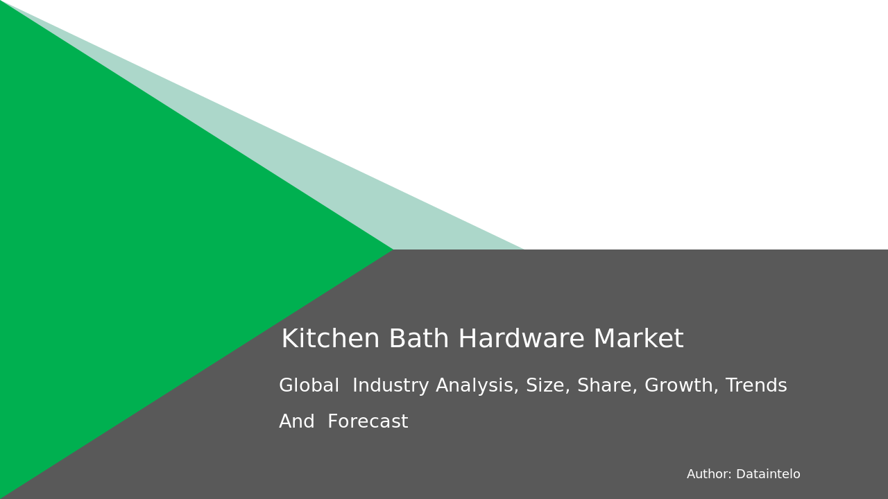 Request For Sample of Kitchen & Bath Hardware Market Research Report 2032