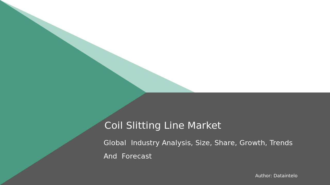 Request For Sample of Coil Slitting Line Market Research Report 2032