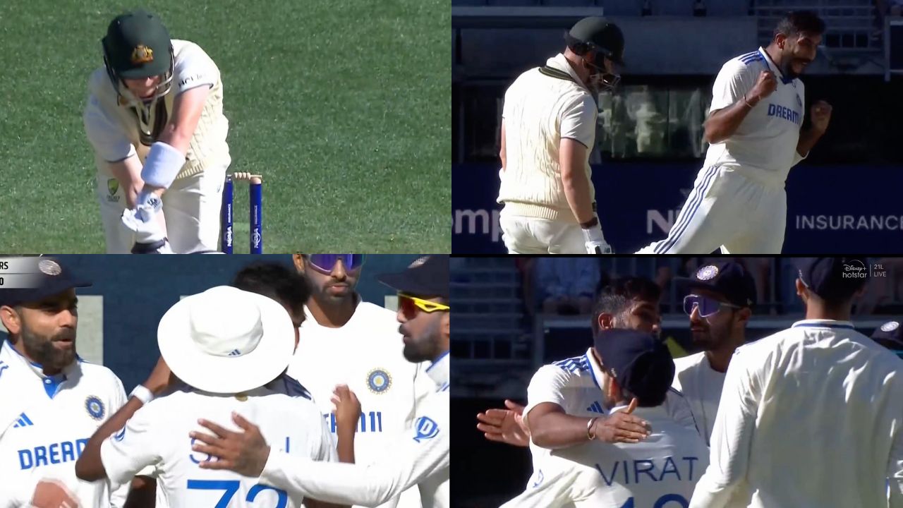 Watch: Jasprit Bumrah-Virat Kohli combine for an aggressive send-off to Steve Smith