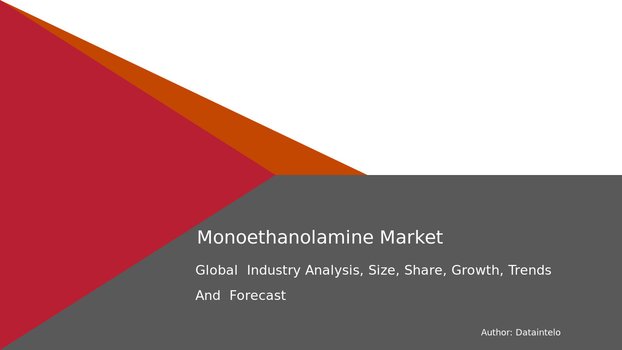 Monoethanolamine Market Report | Global Forecast From 2024 To 2032