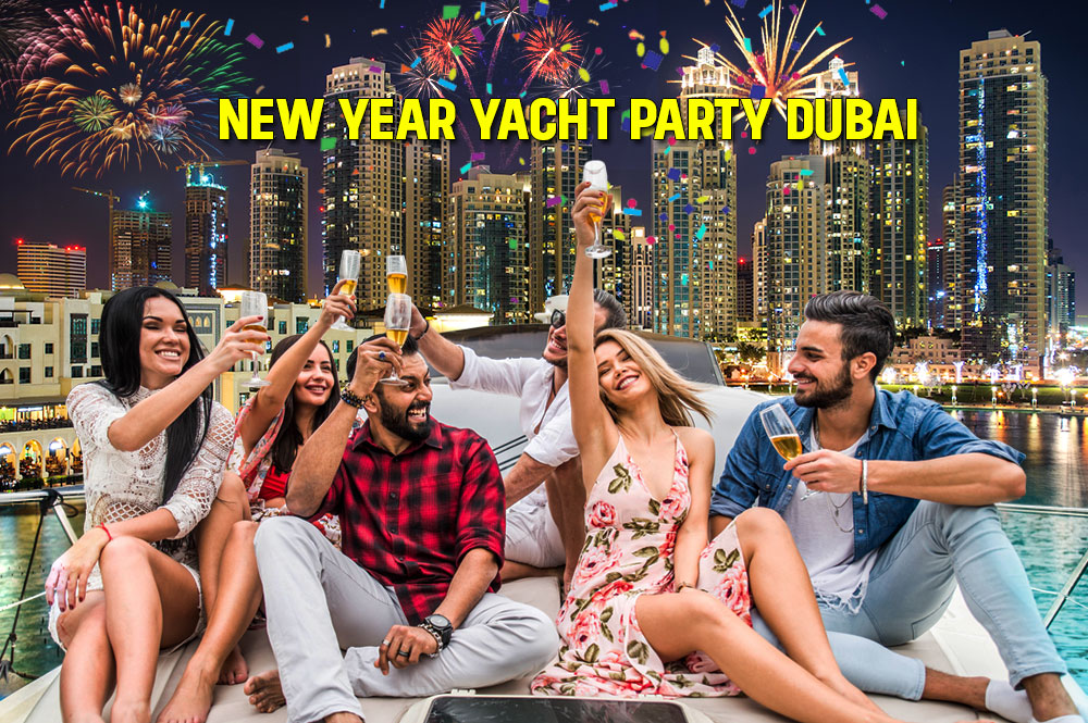 New Year Yacht Party Dubai 2024/2025 with Music, Cake & more