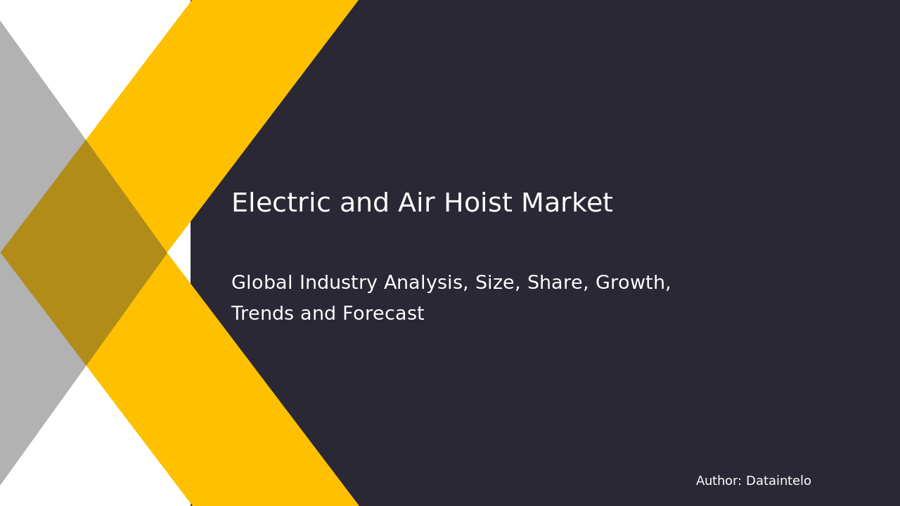 Request For Sample of Electric and Air Hoist Market Research Report 2032