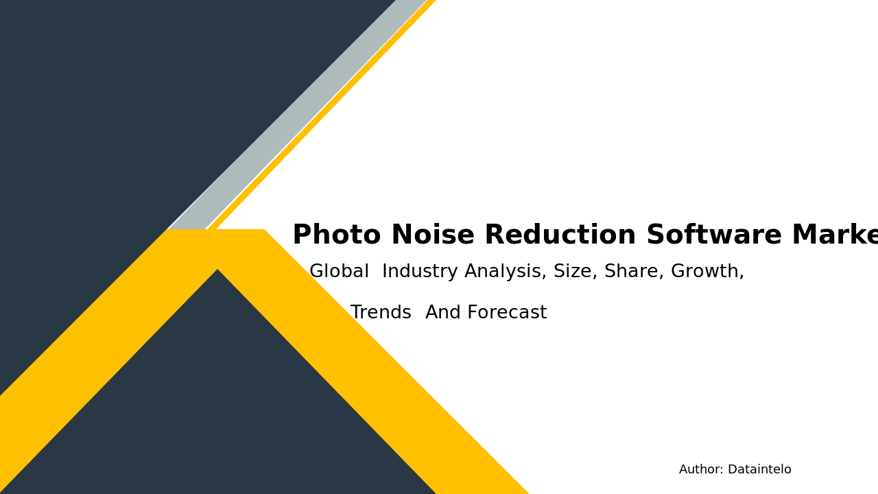 Request For Sample of Photo Noise Reduction Software Market Research Report 2032