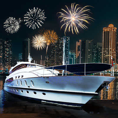 NYE Yacht Party with Burj Khalifa Fireworks - New Year Dubai Package