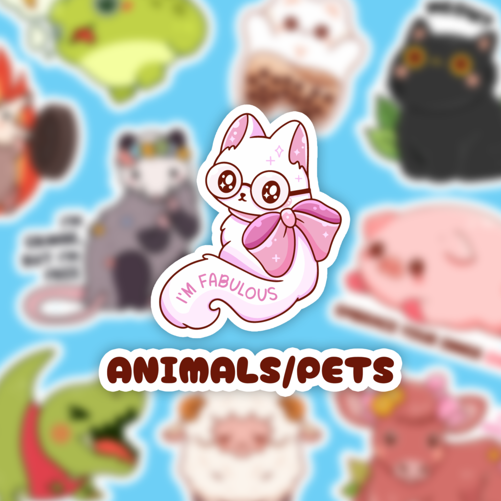 Cute Animal Stickers and Pet Stickers - Wild Whisker Designs